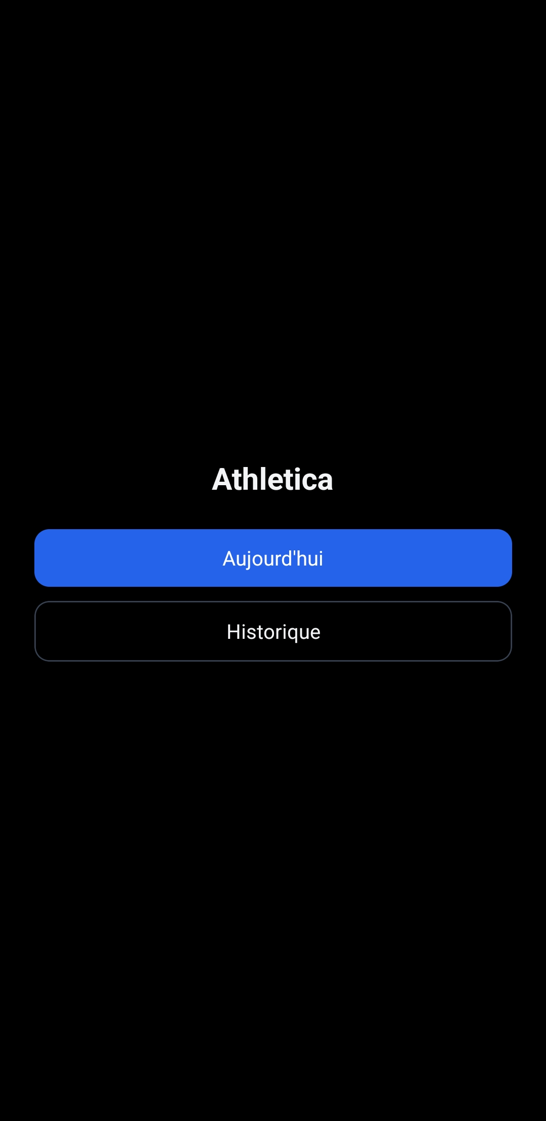 Interface mobile FitTracker pour enregistrer une séance de musculation