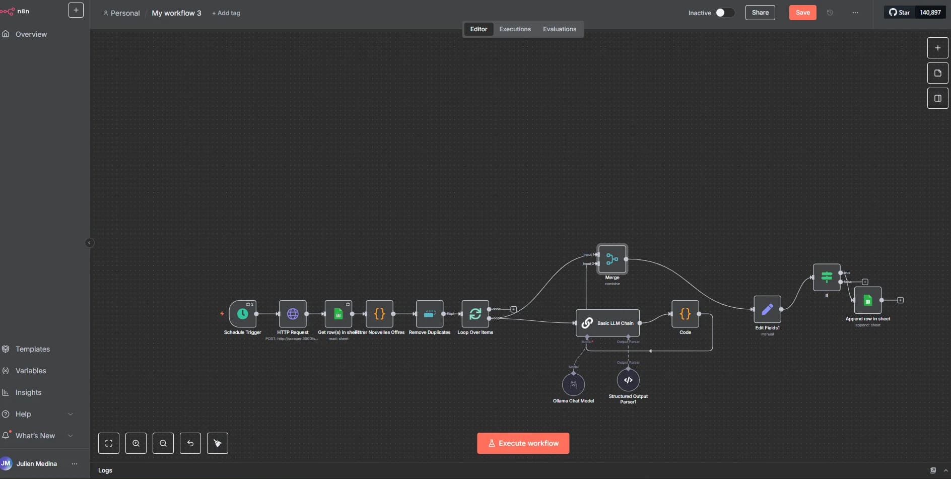 Tableau de synthèse quotidien des opportunités automatisées
